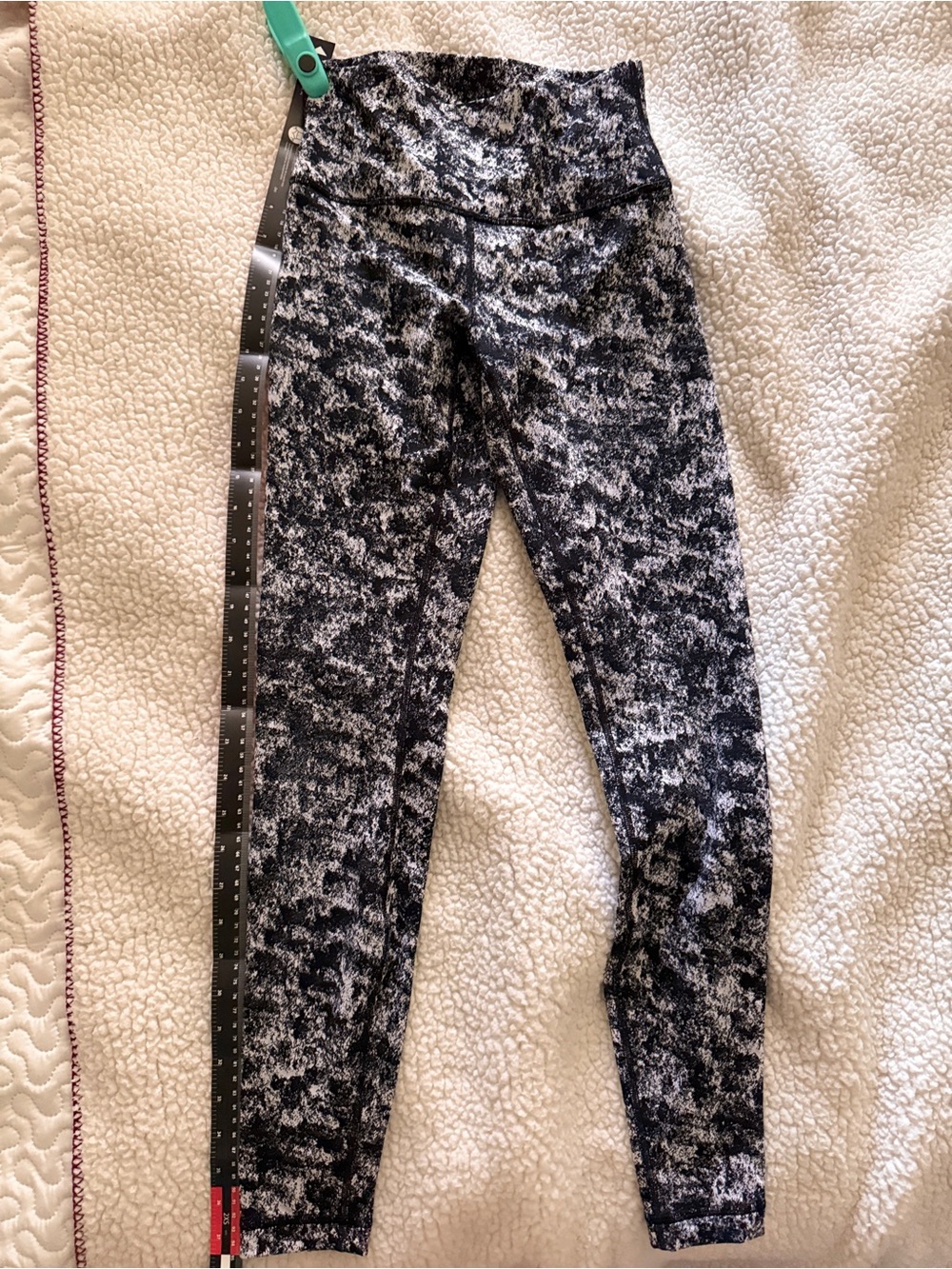 lululemon athletica Black & White Marbled High-Rise Leggings